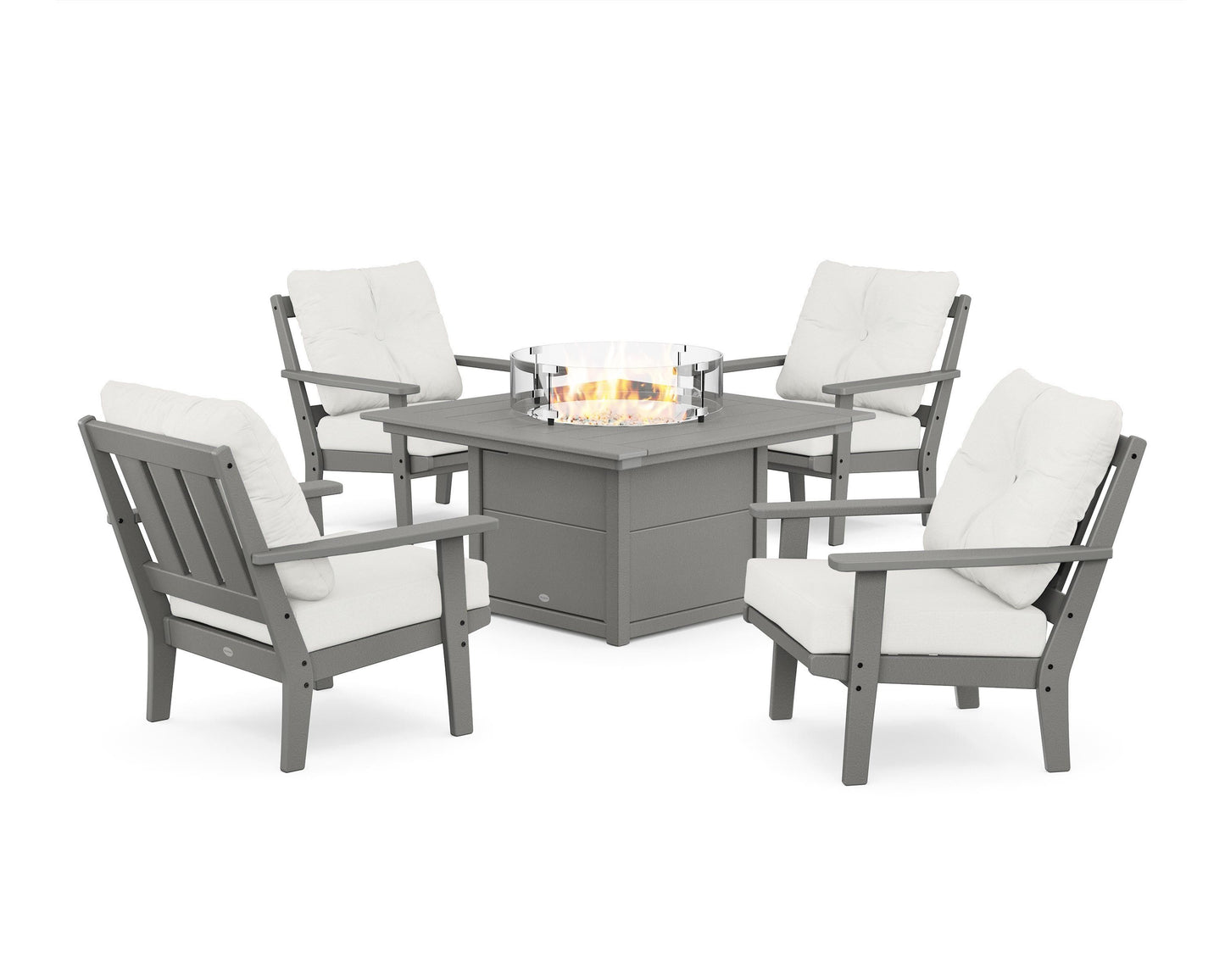 Oxford 5-Piece Deep Seating Set with Fire Pit Table
