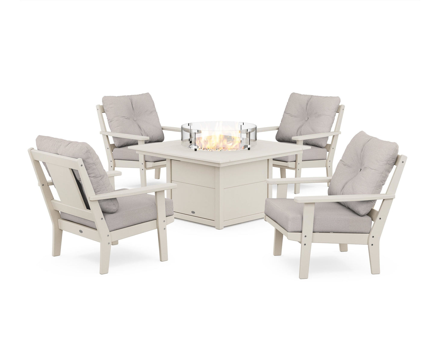 Prairie 5-Piece Deep Seating Set with Fire Pit Table