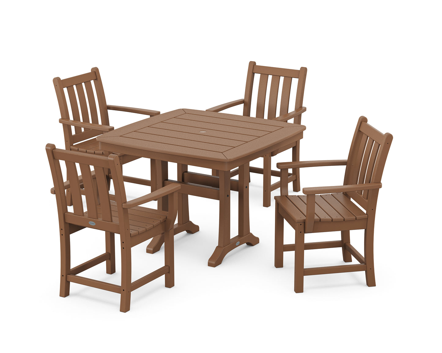 Traditional Garden 5-Piece Dining Set with Trestle Legs