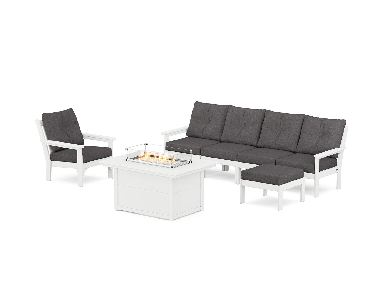 Vineyard Sectional Lounge and Fire Pit Set