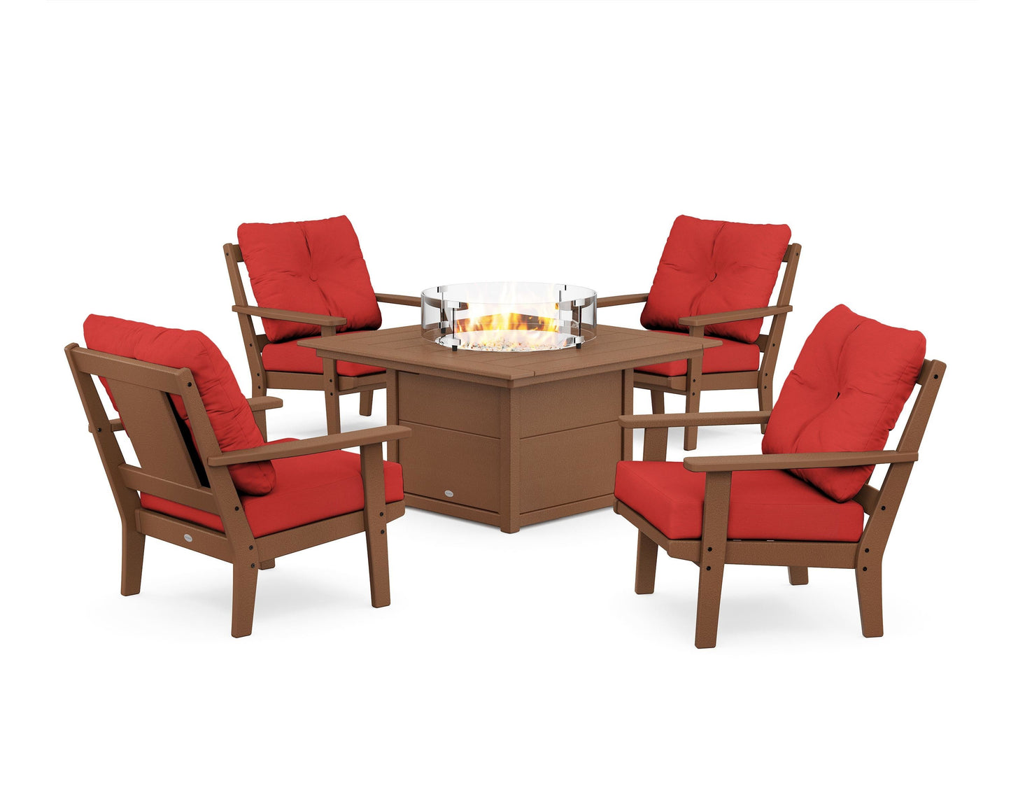 Prairie 5-Piece Deep Seating Set with Fire Pit Table