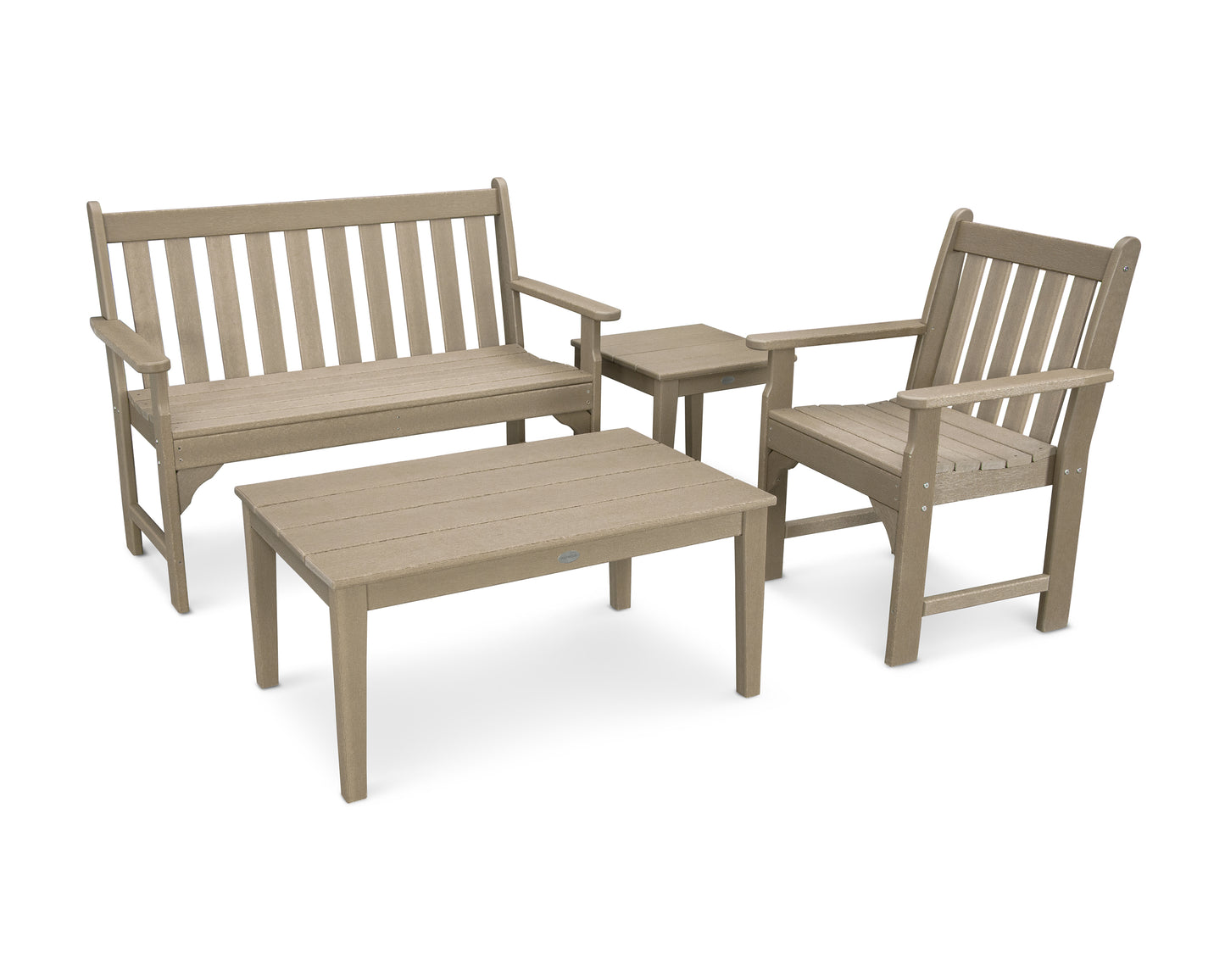 Vineyard 4-Piece Bench Seating Set