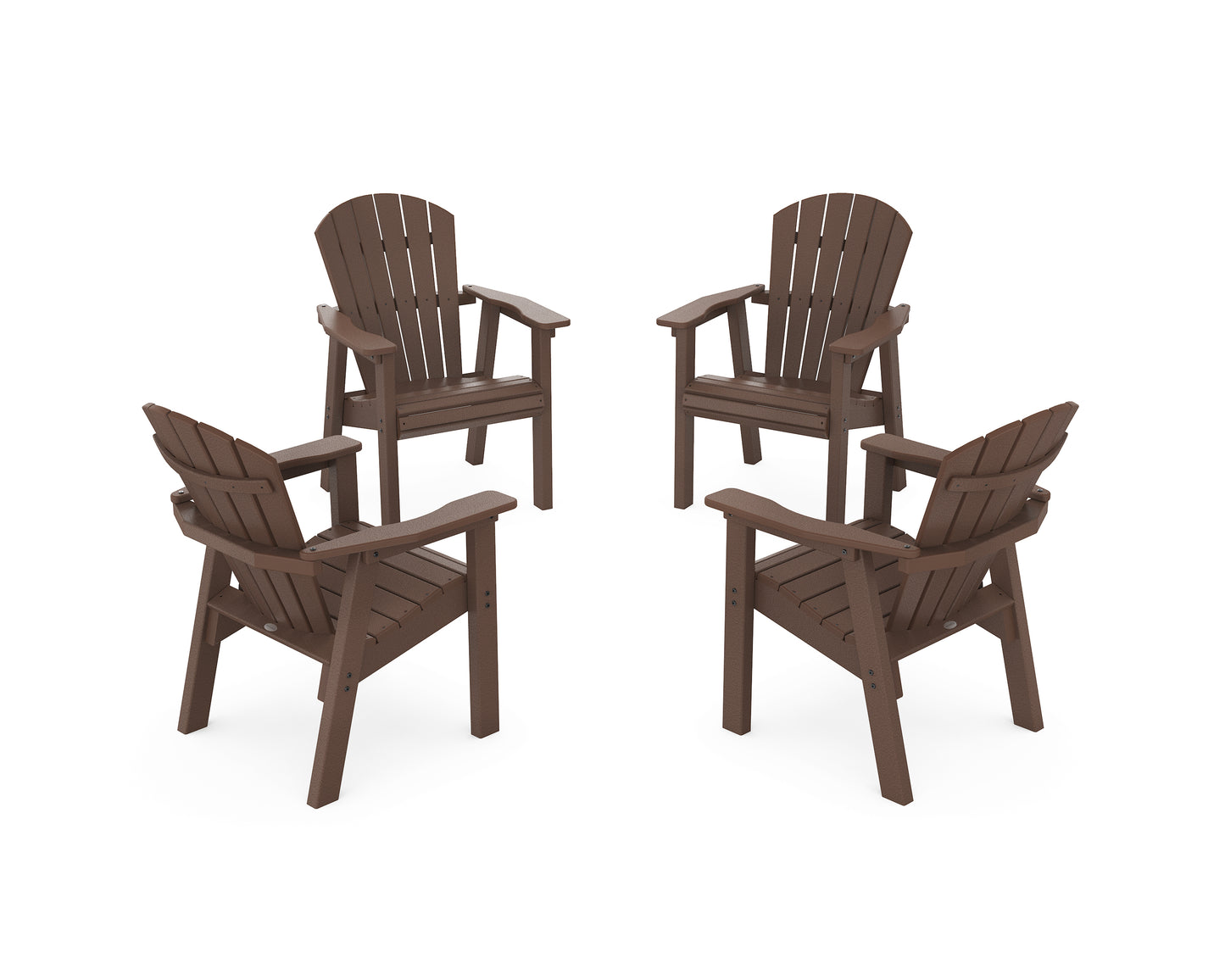 Seashell 4-Piece Upright Adirondack Conversation Set