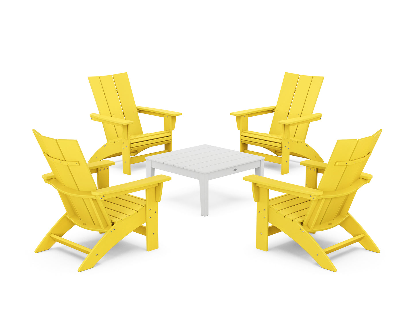 5-Piece Modern Grand Adirondack Chair Conversation Group