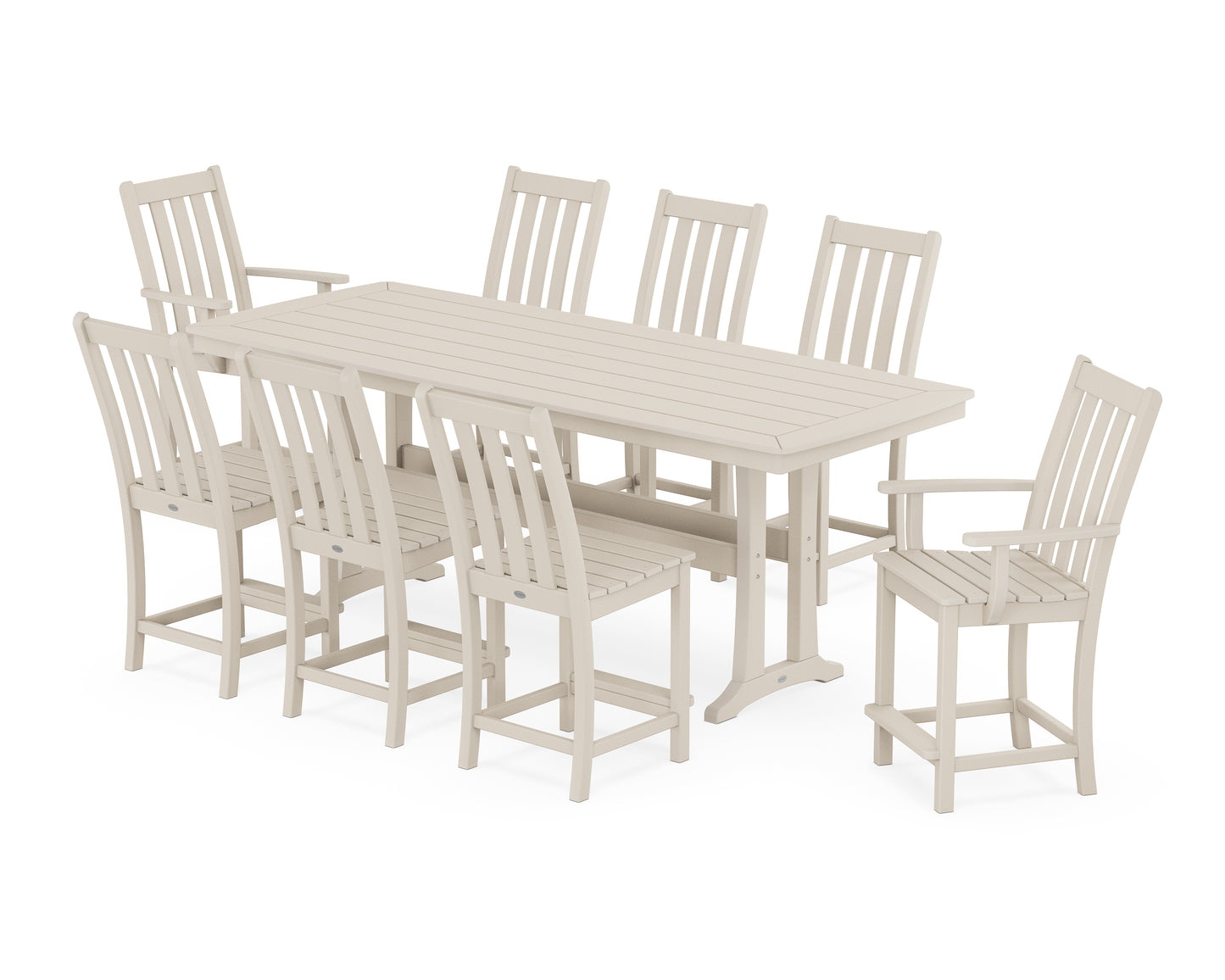 Vineyard 9-Piece Counter Set with Trestle Legs