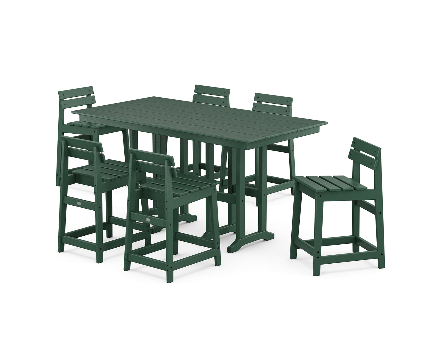 Modern Studio Plaza Lowback Counter Chair 7-Piece Set