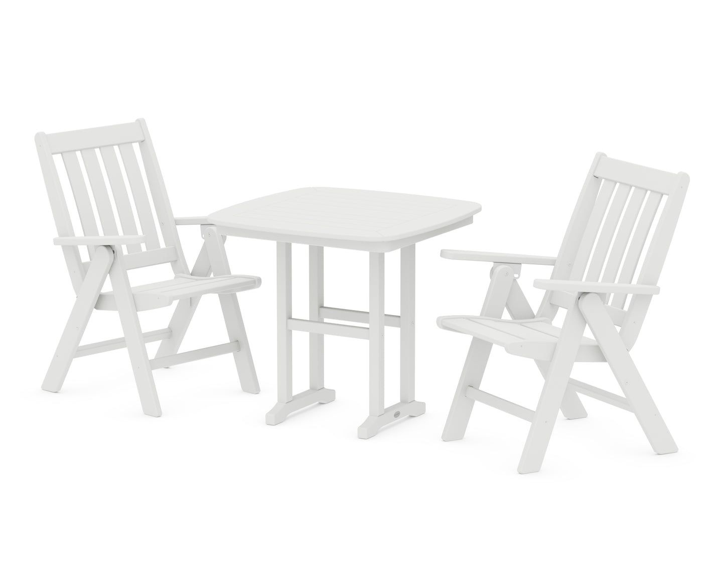 Vineyard Folding Chair 3-Piece Dining Set