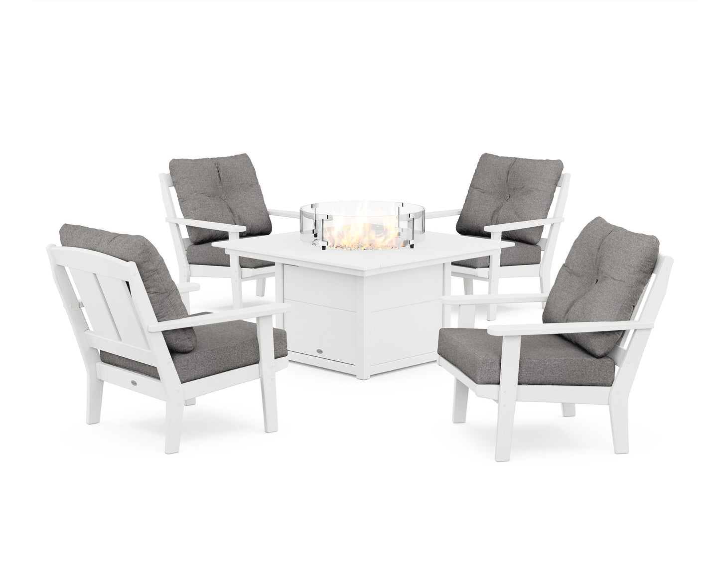 Mission 5-Piece Deep Seating Set with Fire Pit Table
