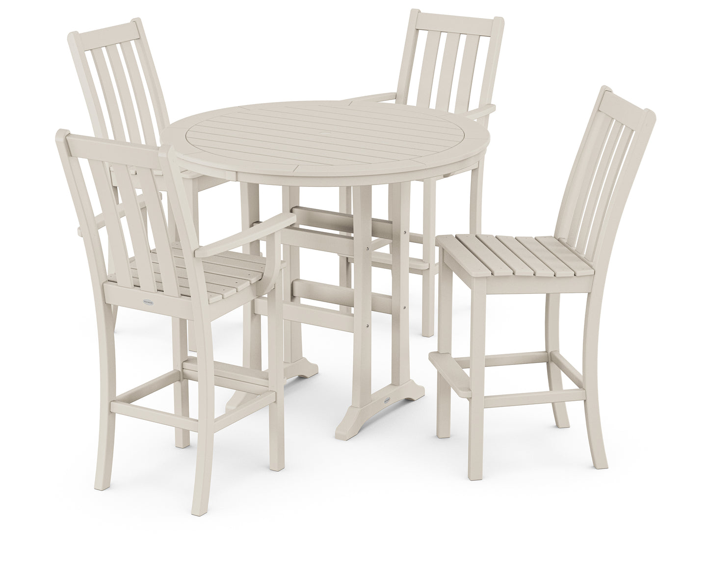 Vineyard 5-Piece Nautical Trestle Bar Set