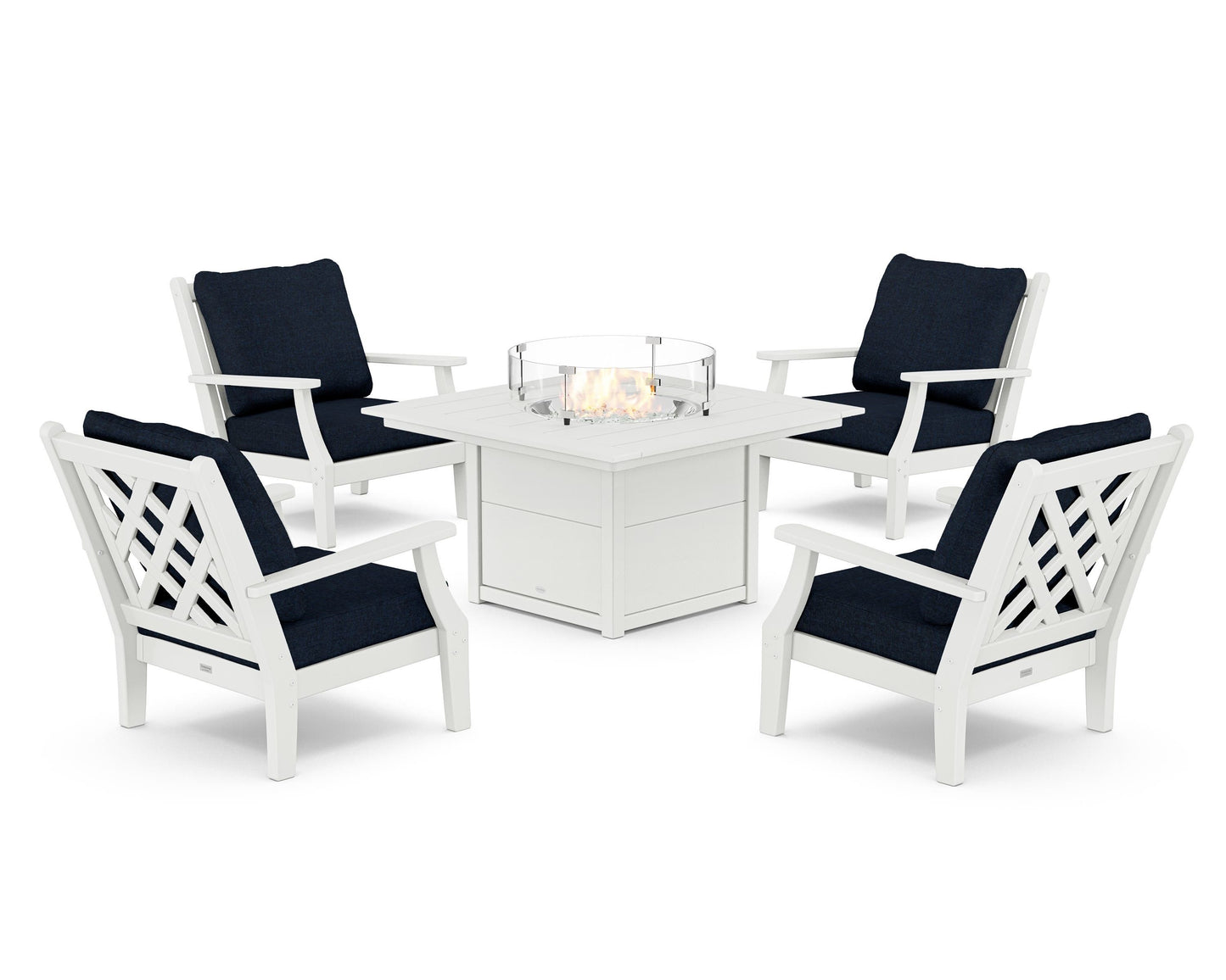 Wovendale 5-Piece Deep Seating Set with Fire Pit Table
