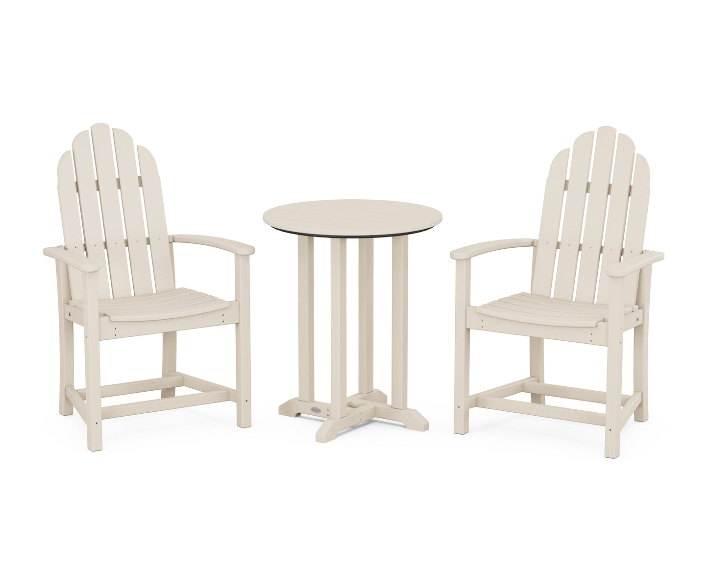 Classic Adirondack 3-Piece Round Bistro Dining Set