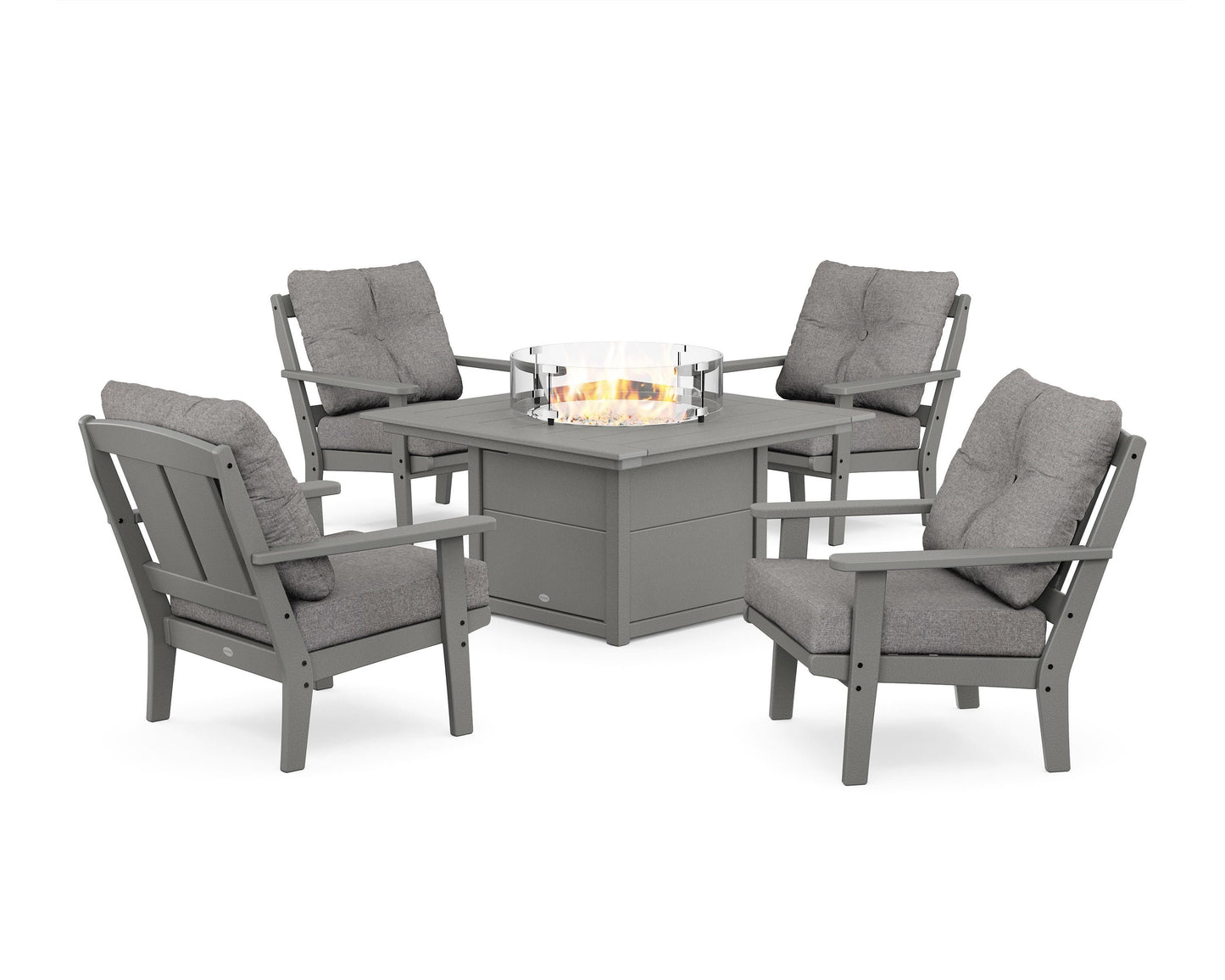 Mission 5-Piece Deep Seating Set with Fire Pit Table