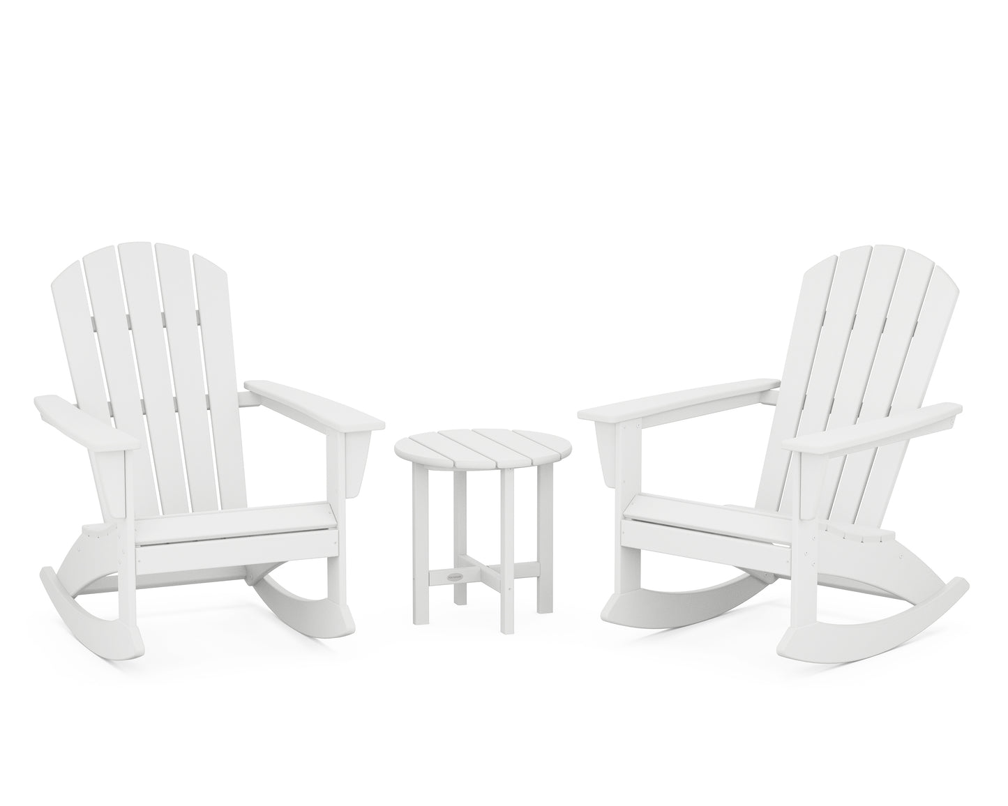Nautical 3-Piece Adirondack Rocking Chair Set