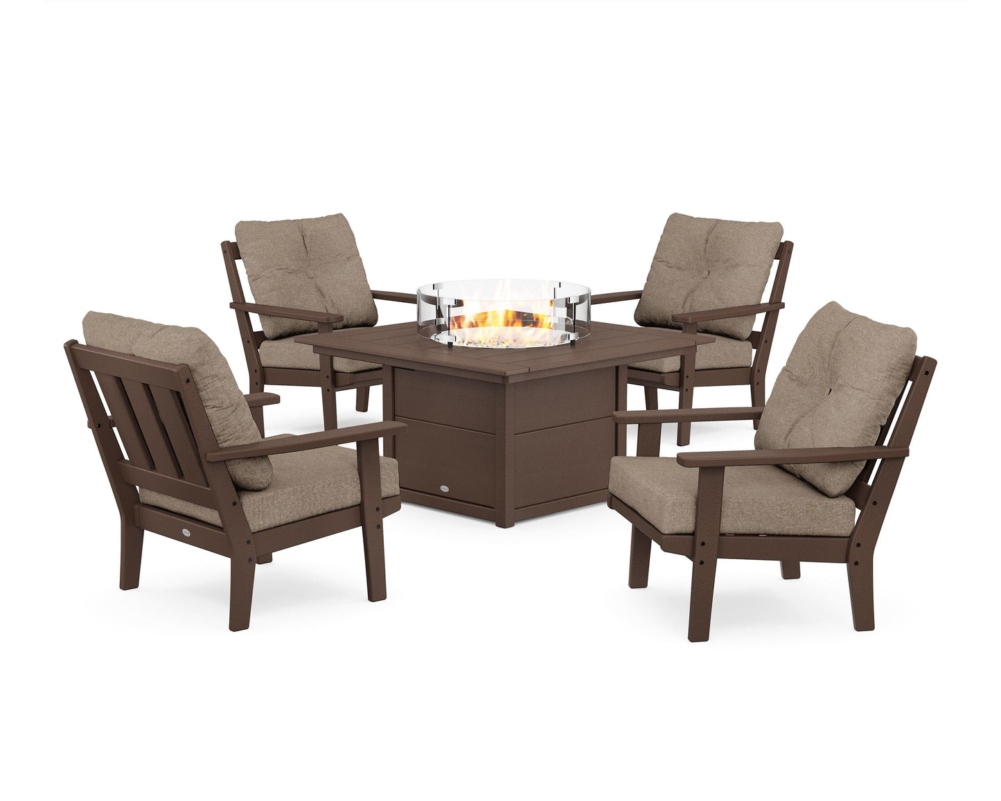 Oxford 5-Piece Deep Seating Set with Fire Pit Table