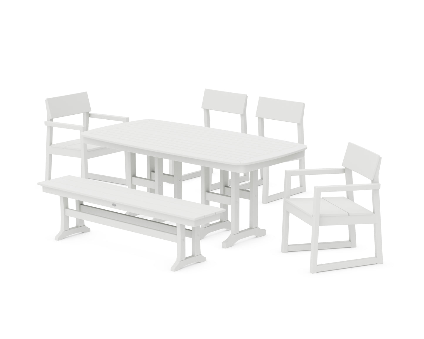 EDGE 6-Piece Dining Set with Bench