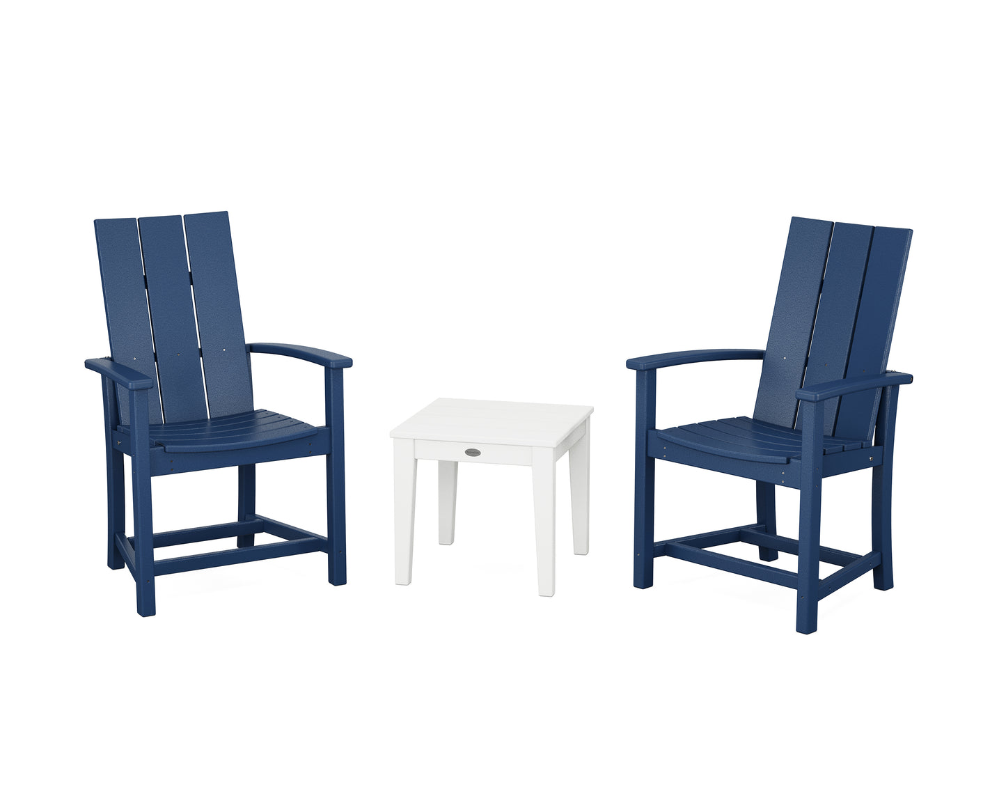 Modern 3-Piece Upright Adirondack Chair Set