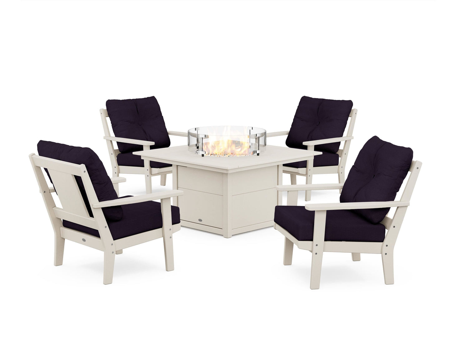 Prairie 5-Piece Deep Seating Set with Fire Pit Table