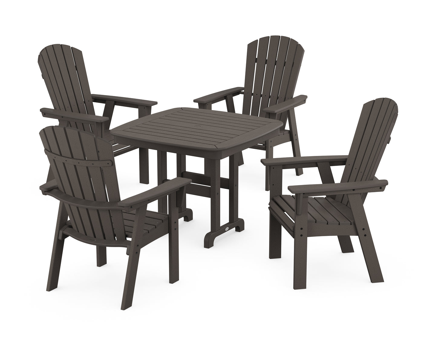 Nautical Curveback Adirondack 5-Piece Dining Set