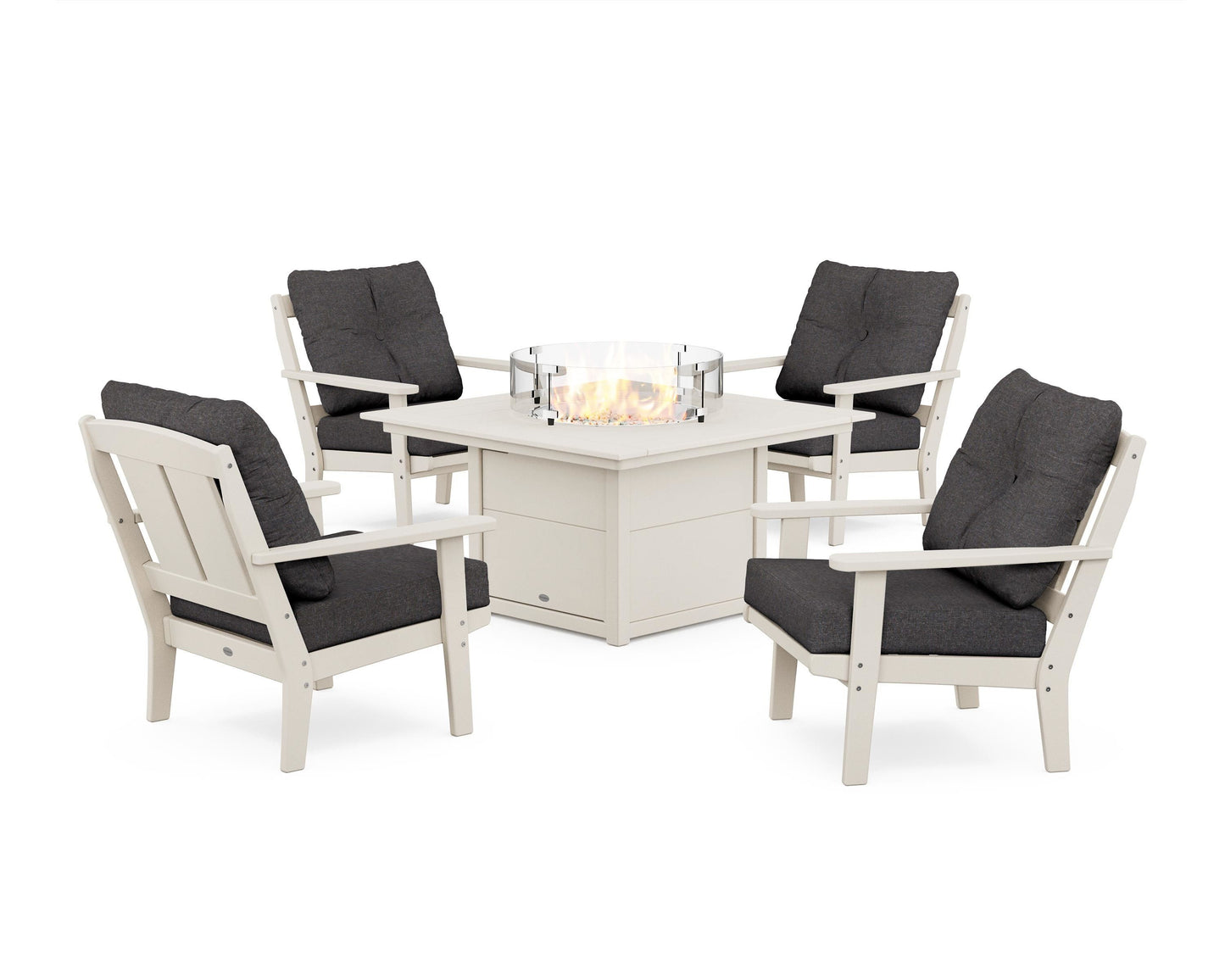 Mission 5-Piece Deep Seating Set with Fire Pit Table