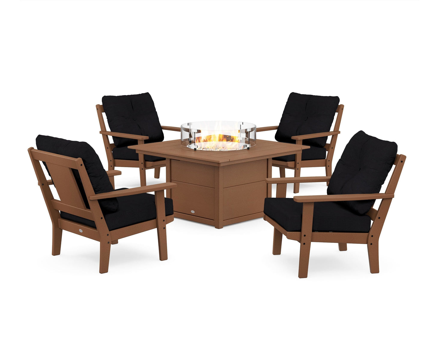 Prairie 5-Piece Deep Seating Set with Fire Pit Table