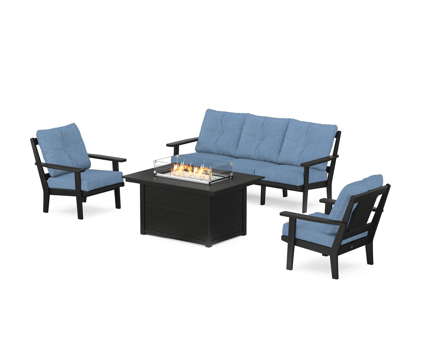 Prairie Deep Seating Fire Pit Table Set
