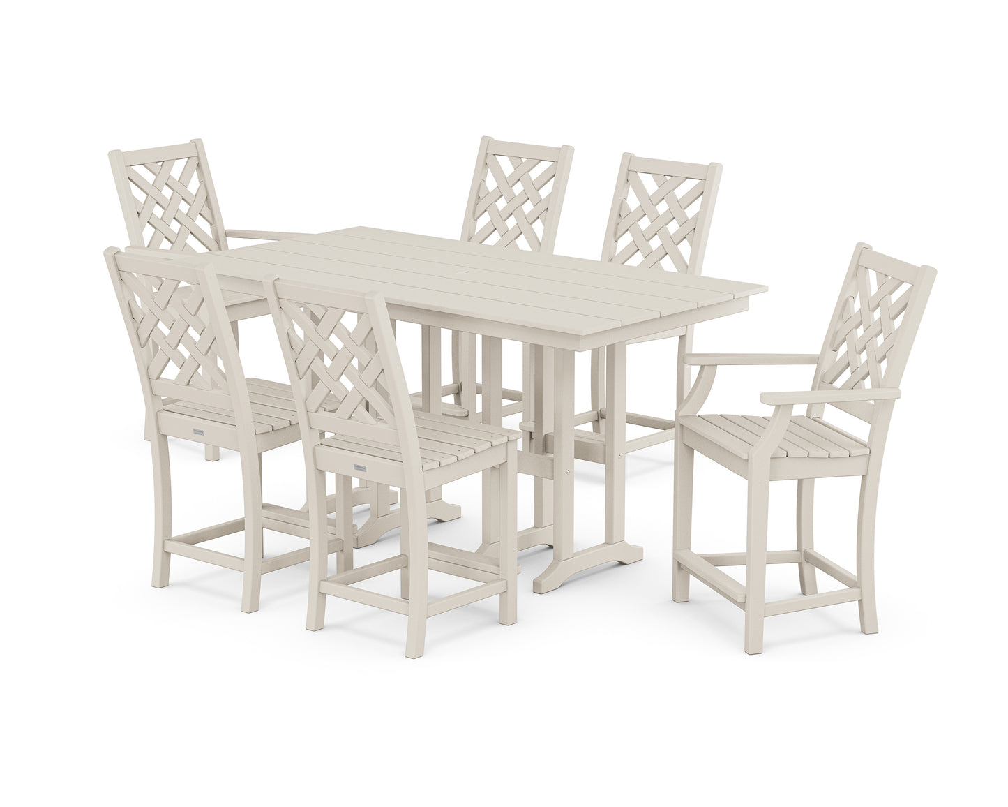 Wovendale 7-Piece Farmhouse Counter Set