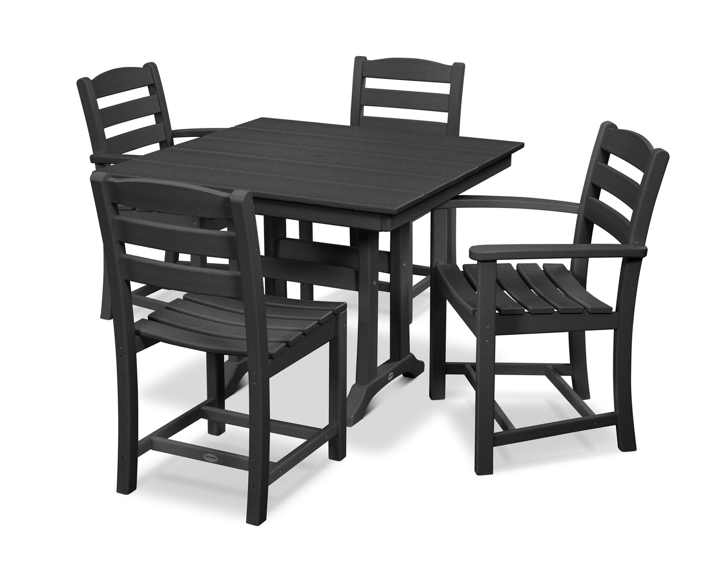 La Casa Cafe 5-Piece Farmhouse Dining Set with Trestle Legs