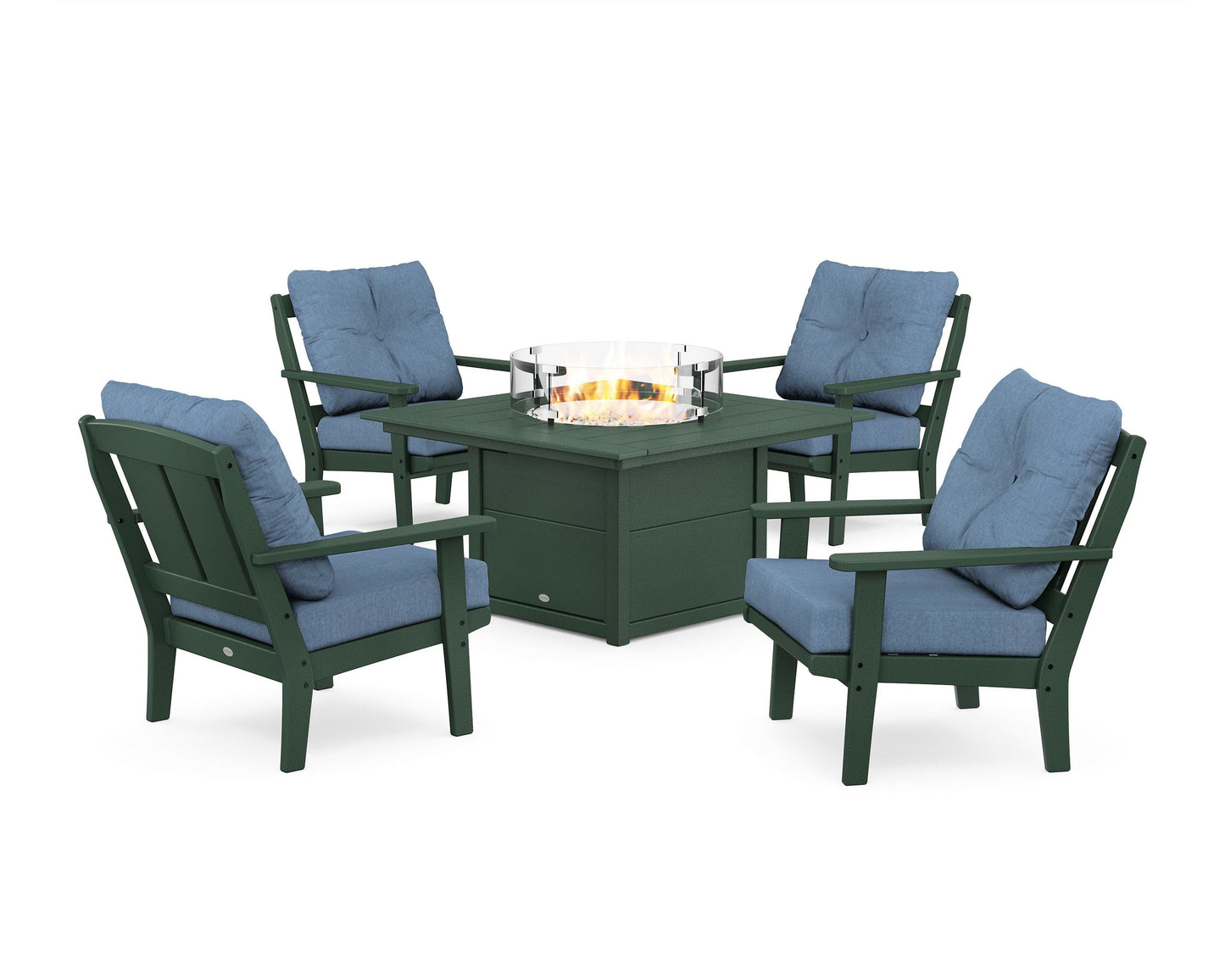 Mission 5-Piece Deep Seating Set with Fire Pit Table