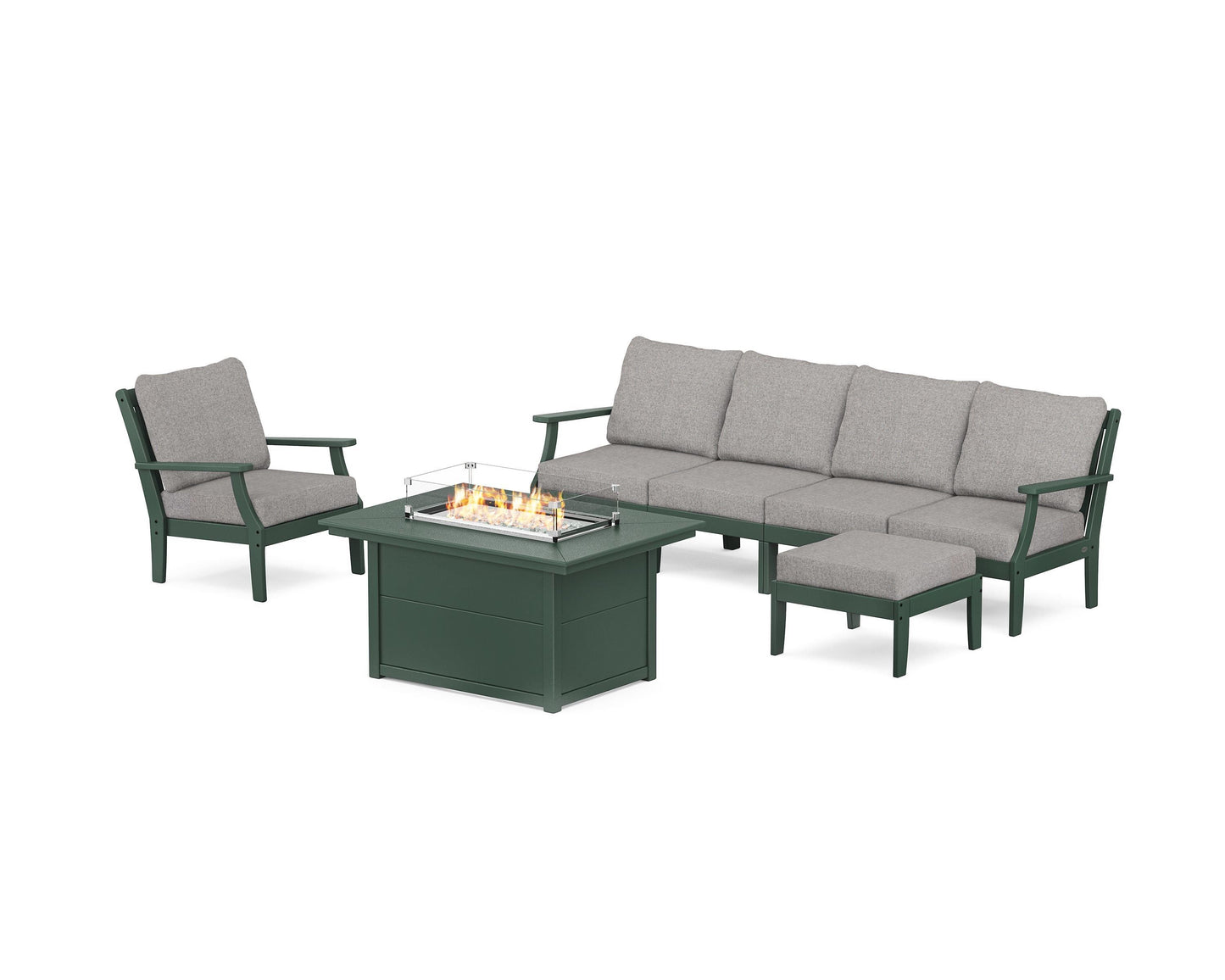 Braxton Sectional Lounge and Fire Pit Set