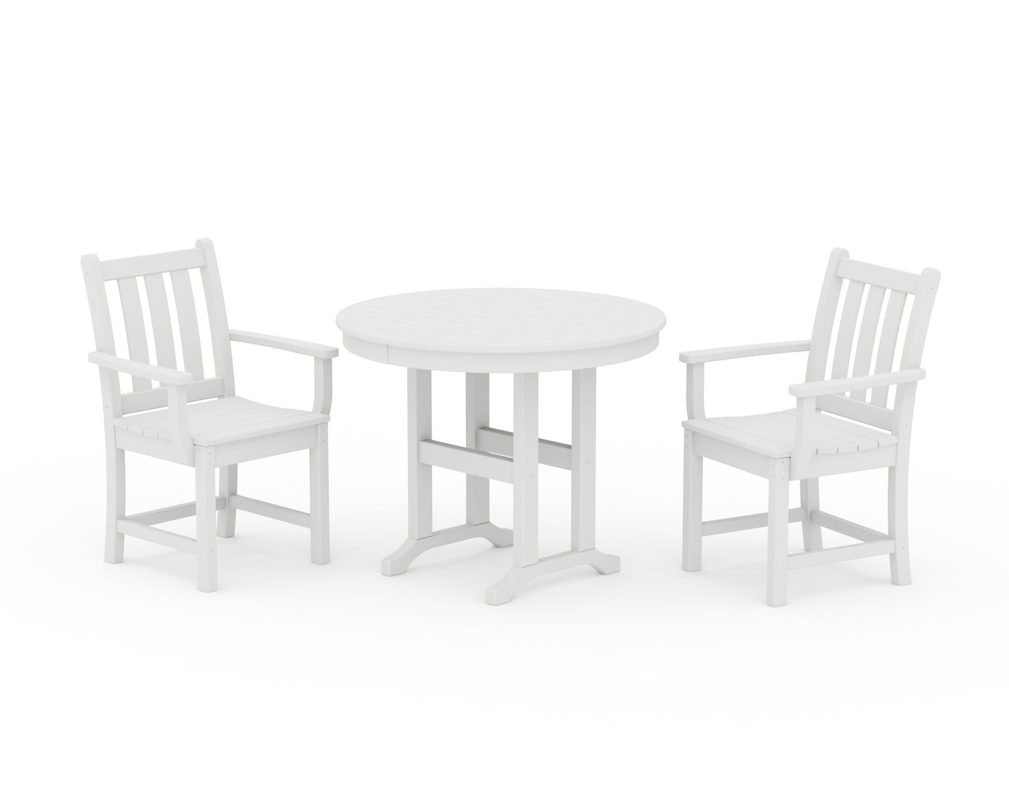 Traditional Garden 3-Piece Round Dining Set