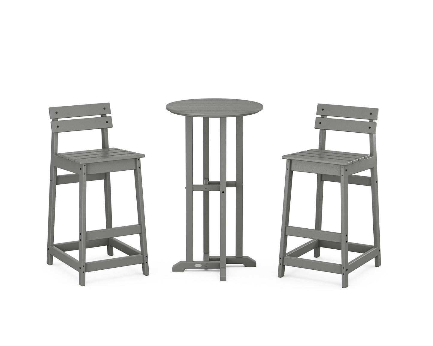 Modern Studio Plaza Lowback Bar Chair 3-Piece Bistro Set