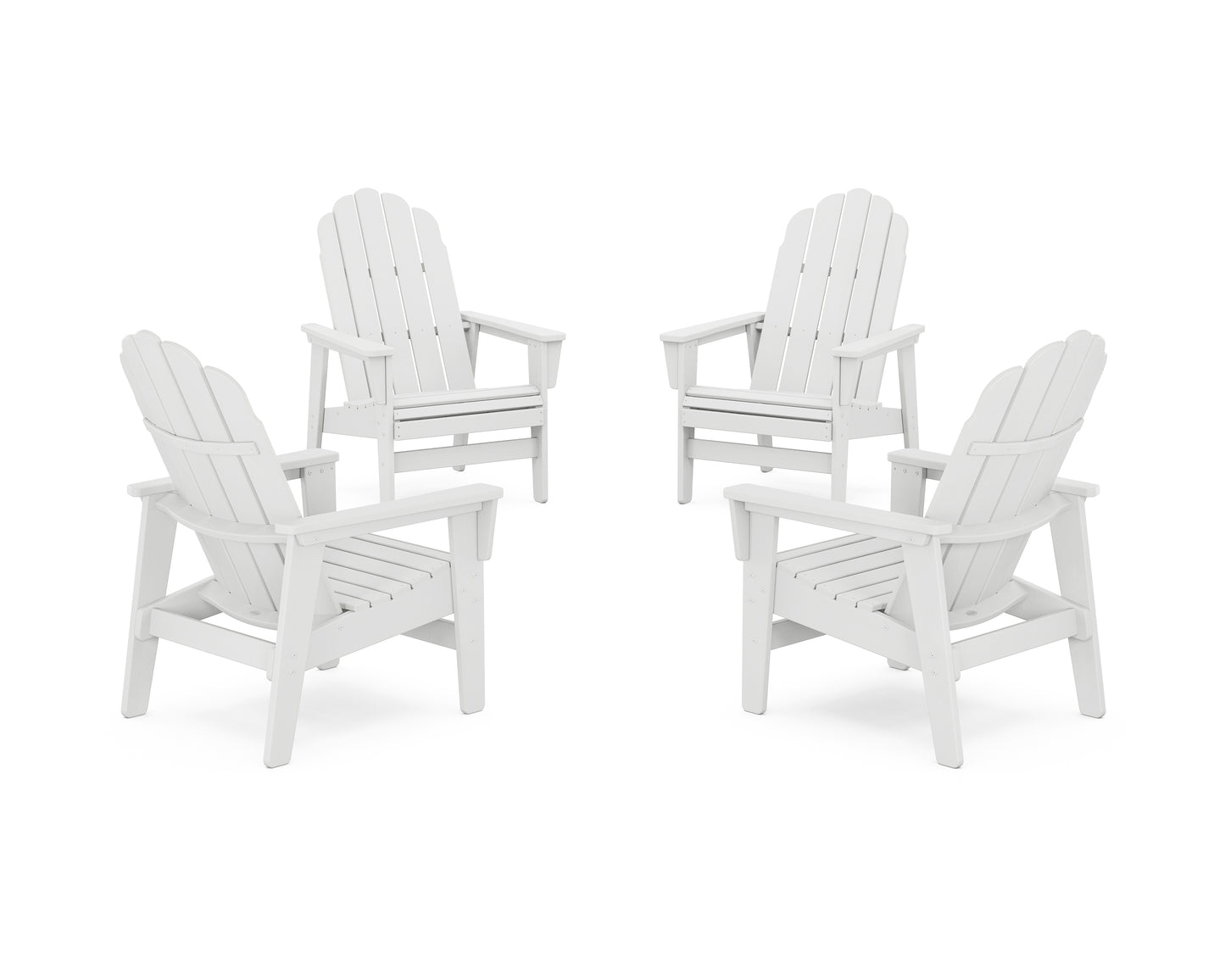 4-Piece Vineyard Grand Upright Adirondack Chair Conversation Set