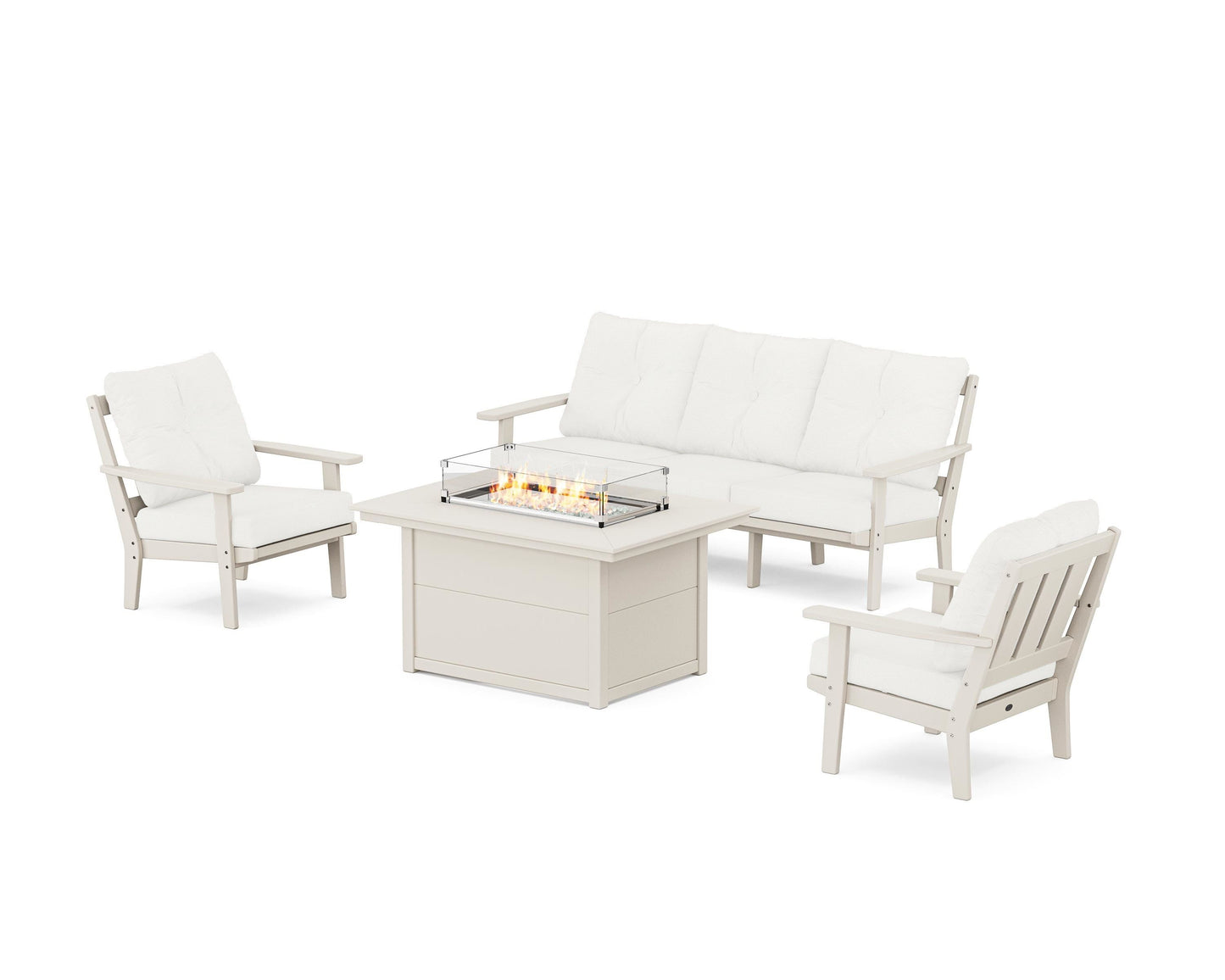 Oxford Deep Seating Fire Pit Table Set