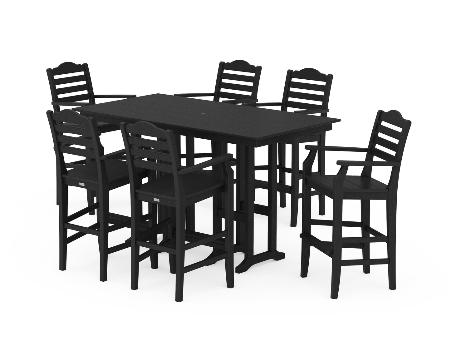 Savannah Arm Chair 7-Piece Farmhouse Bar Set