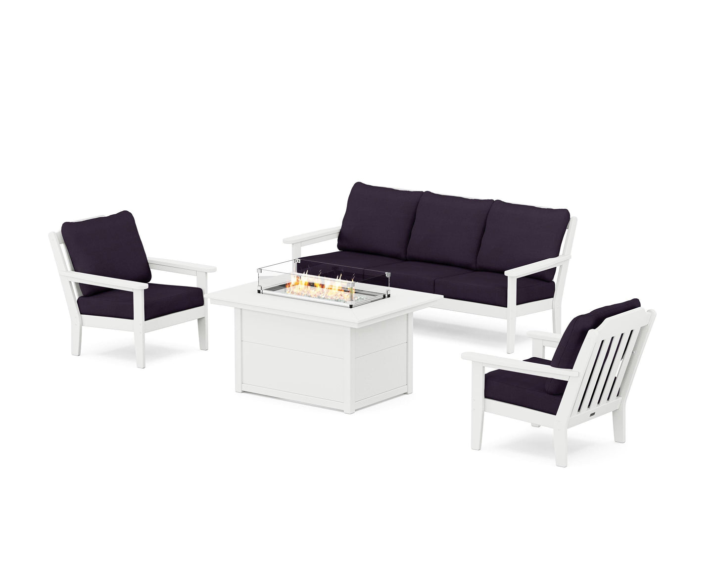 Cottage Deep Seating Fire Pit Table Set