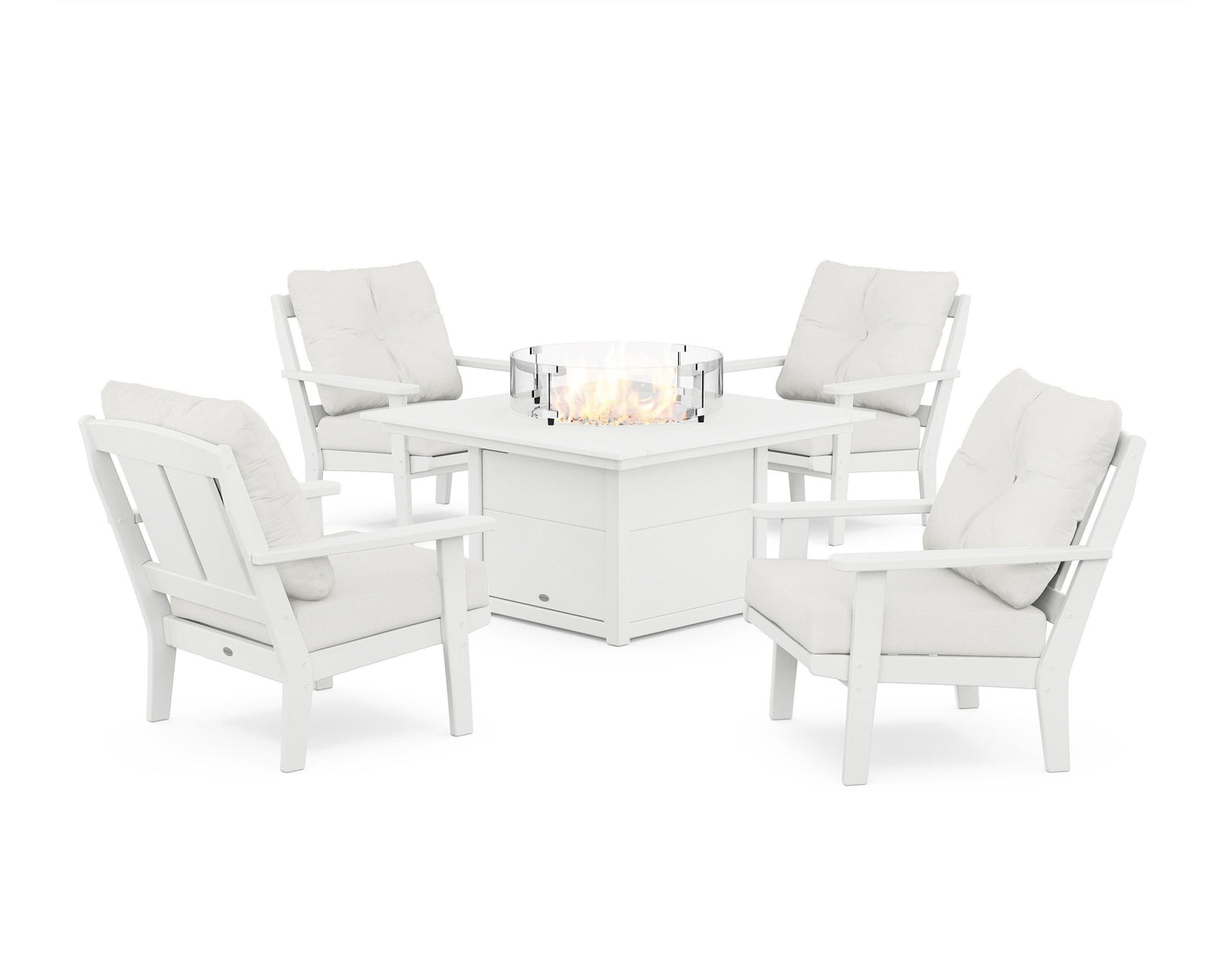 Mission 5-Piece Deep Seating Set with Fire Pit Table