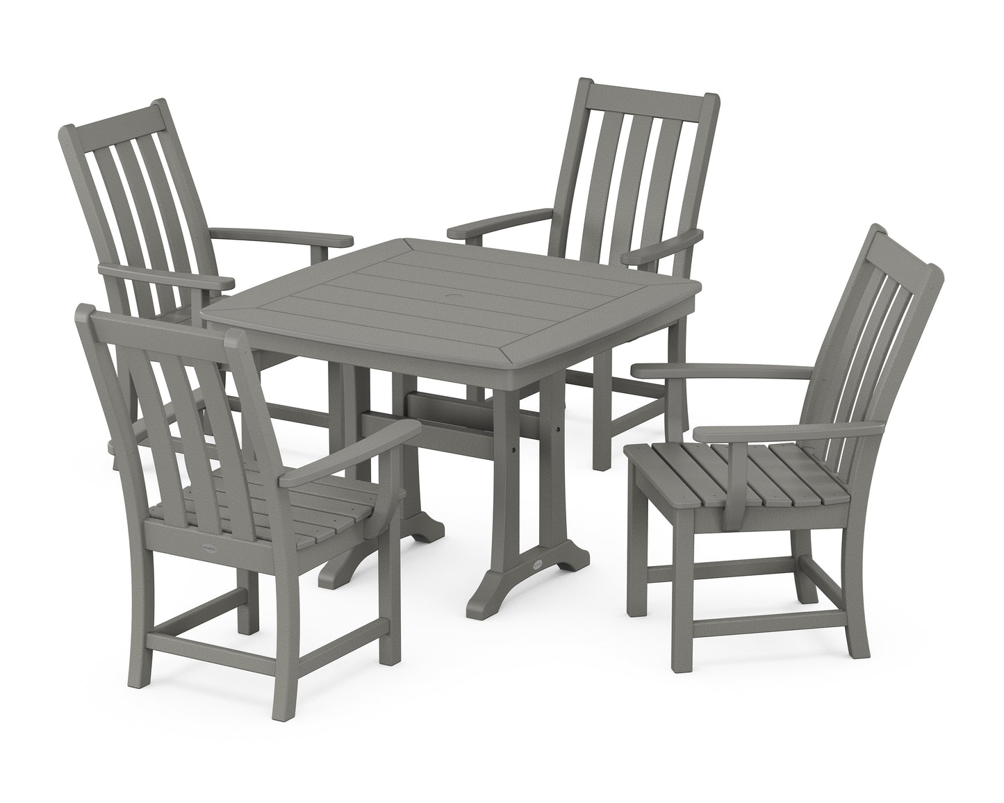Vineyard 5-Piece Dining Set with Trestle Legs
