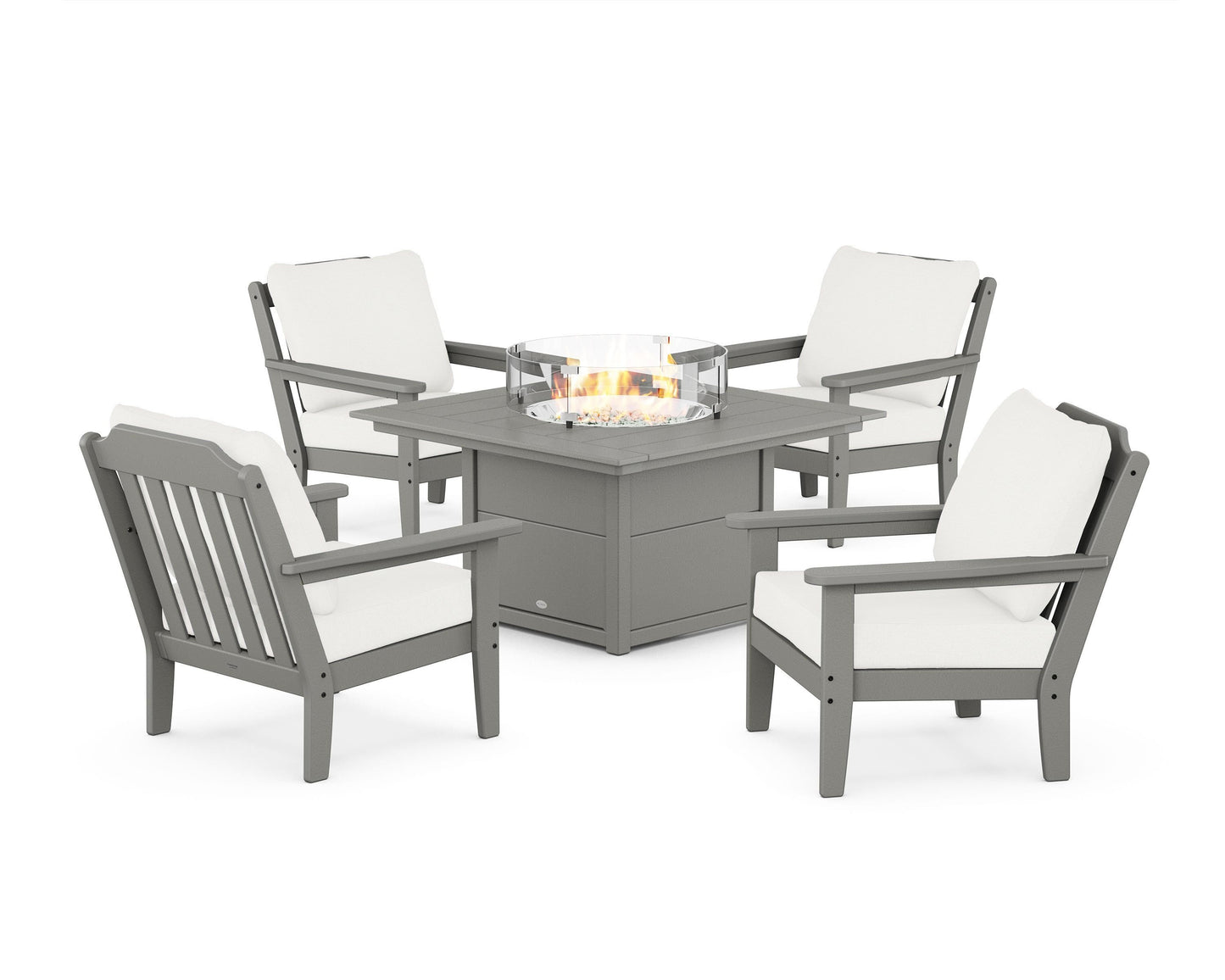 Cottage 5-Piece Deep Seating Set with Fire Pit Table