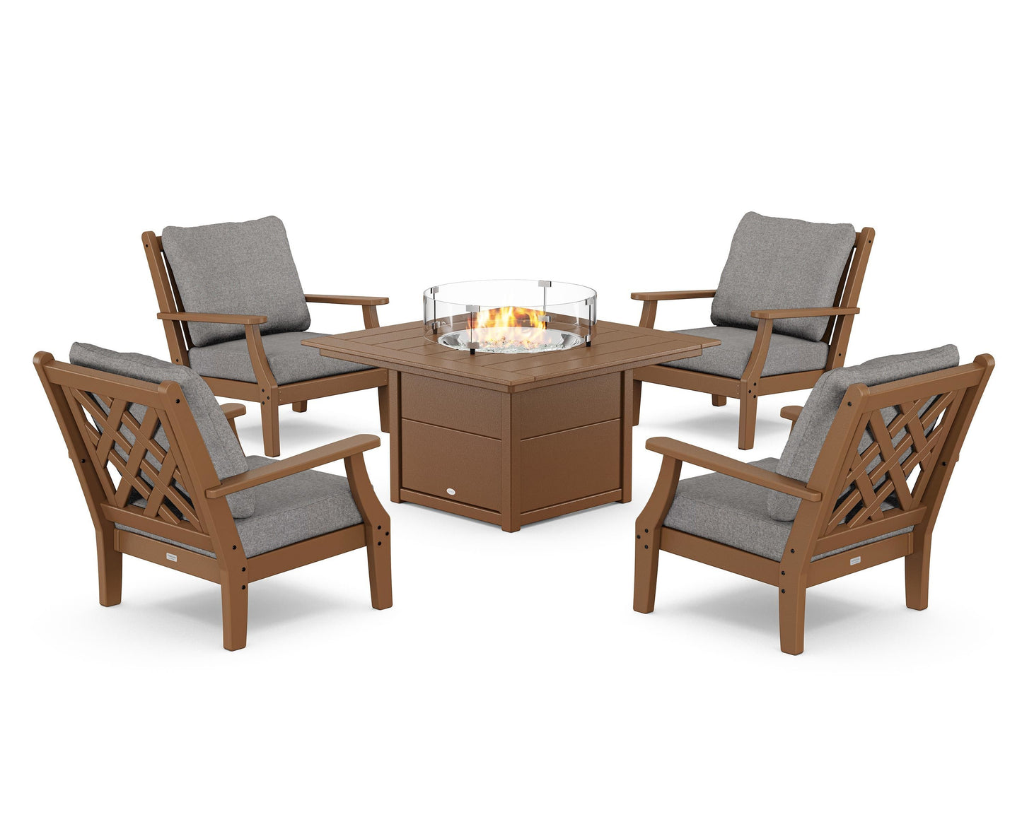 Wovendale 5-Piece Deep Seating Set with Fire Pit Table