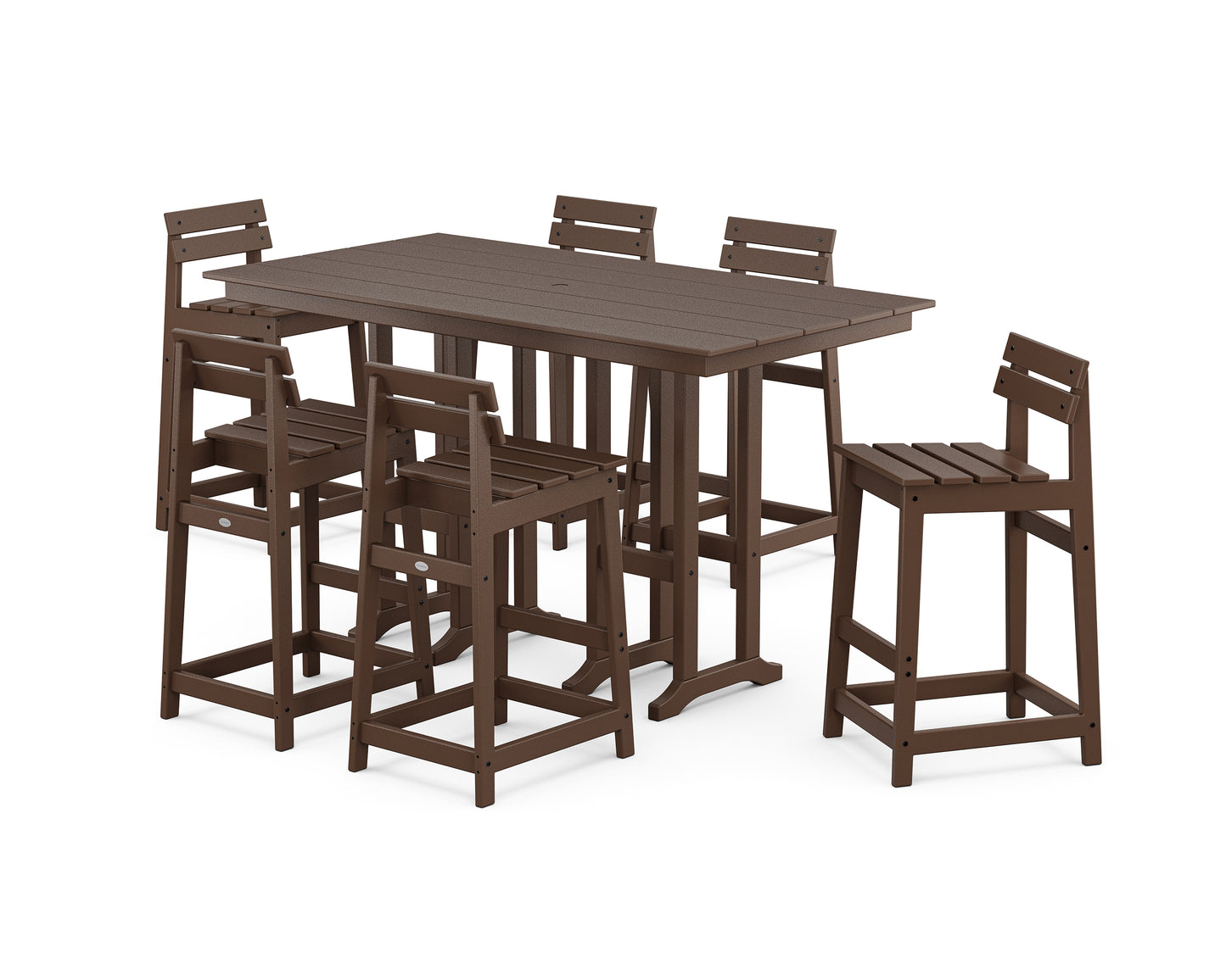 Modern Studio Plaza Lowback Bar Chair 7-Piece Set