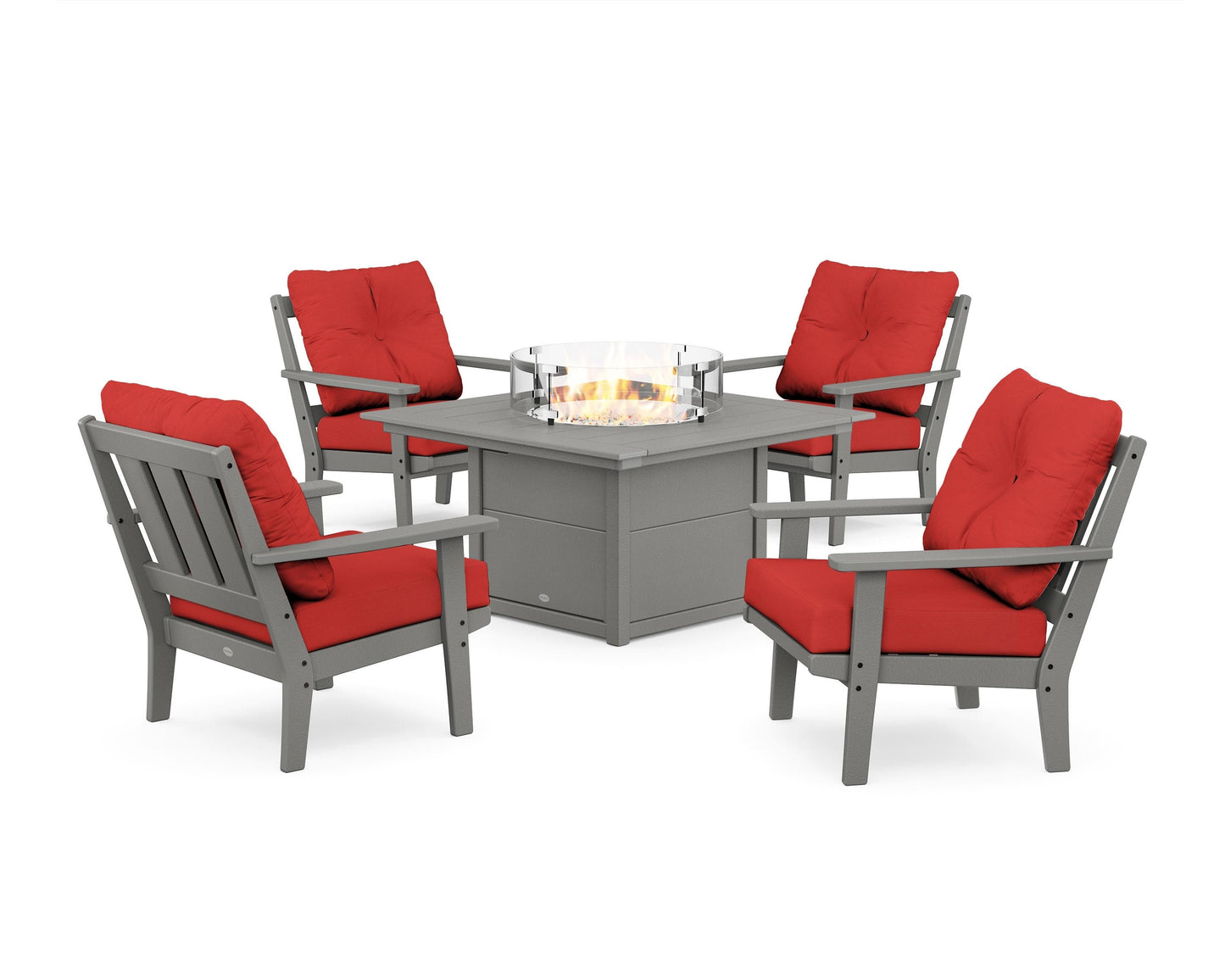 Oxford 5-Piece Deep Seating Set with Fire Pit Table