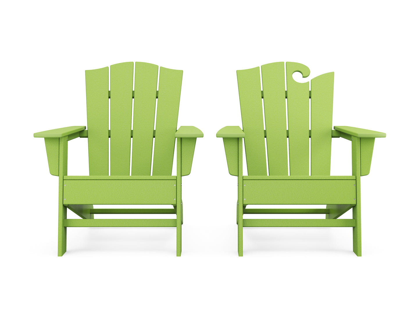 Wave 2-Piece Adirondack Chair Set with The Crest Chair