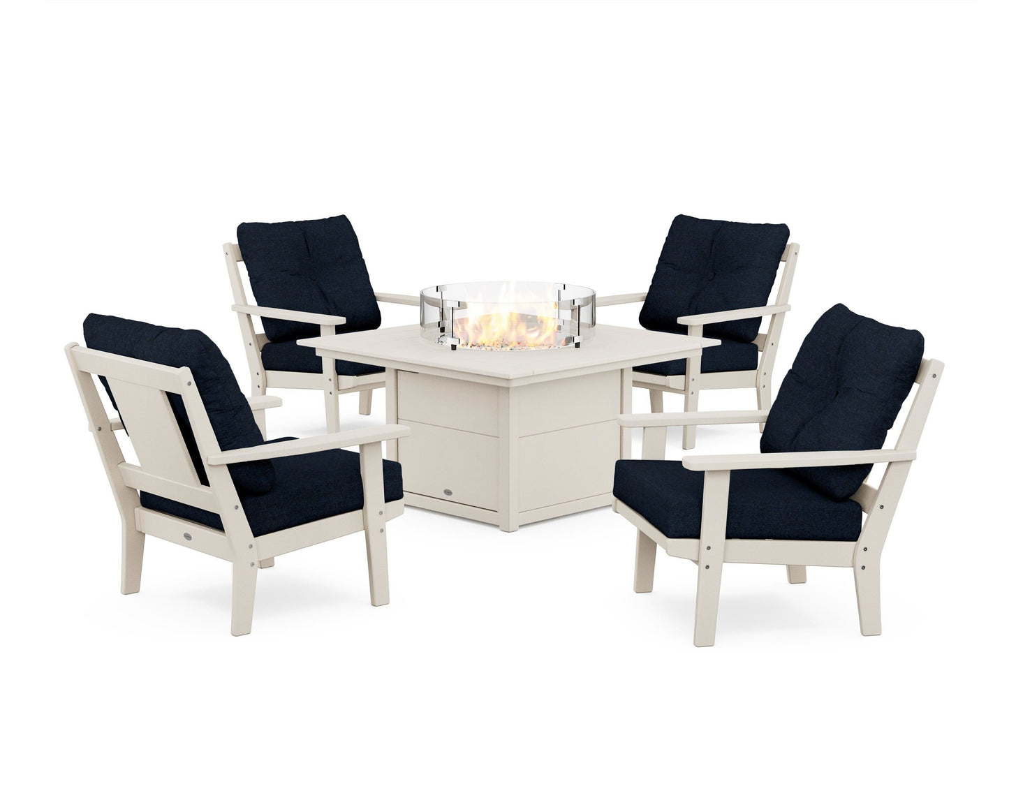 Prairie 5-Piece Deep Seating Set with Fire Pit Table