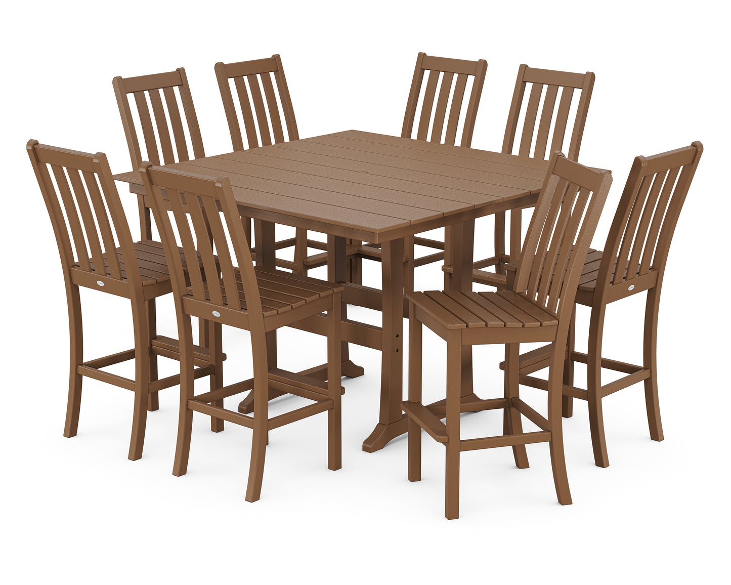 Vineyard 9-Piece Farmhouse Trestle Bar Set