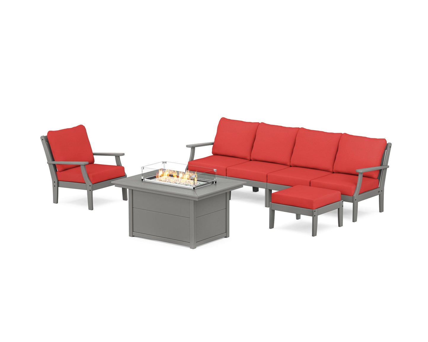 Braxton Sectional Lounge and Fire Pit Set