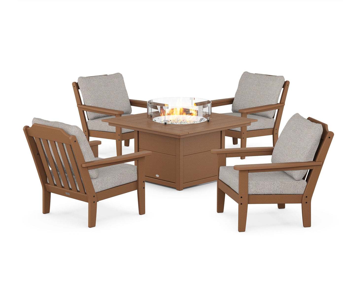 Cottage 5-Piece Deep Seating Set with Fire Pit Table