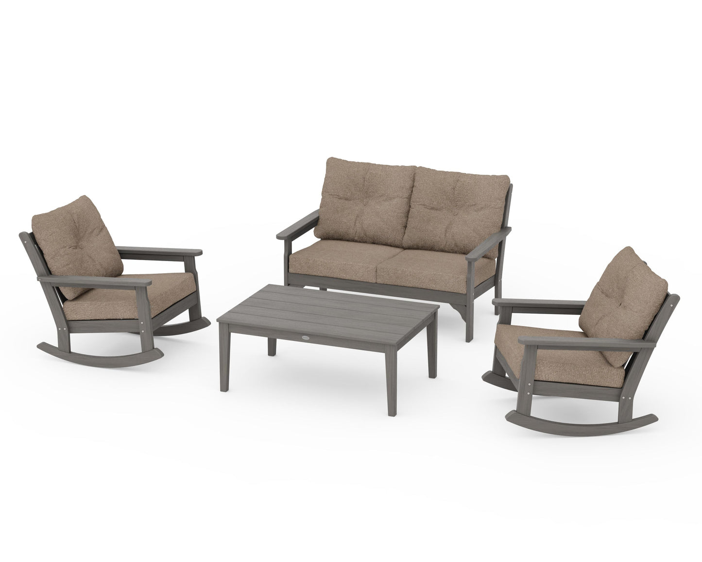 Vineyard 4-Piece Deep Seating Rocking Chair Set