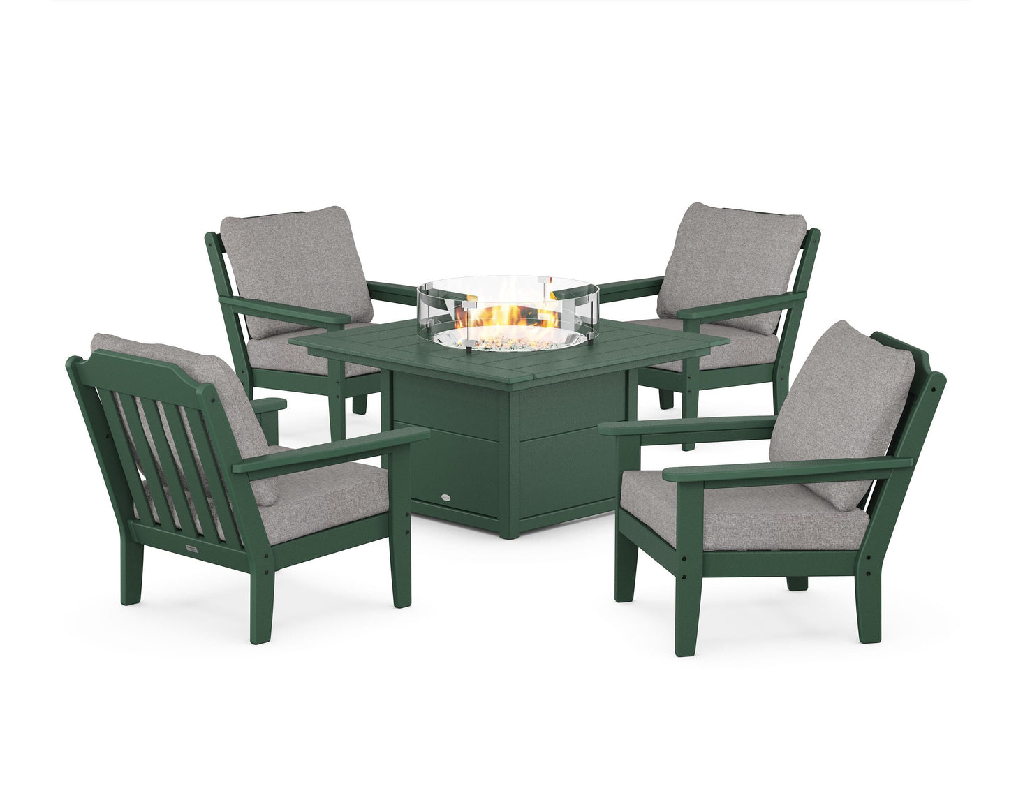 Cottage 5-Piece Deep Seating Set with Fire Pit Table