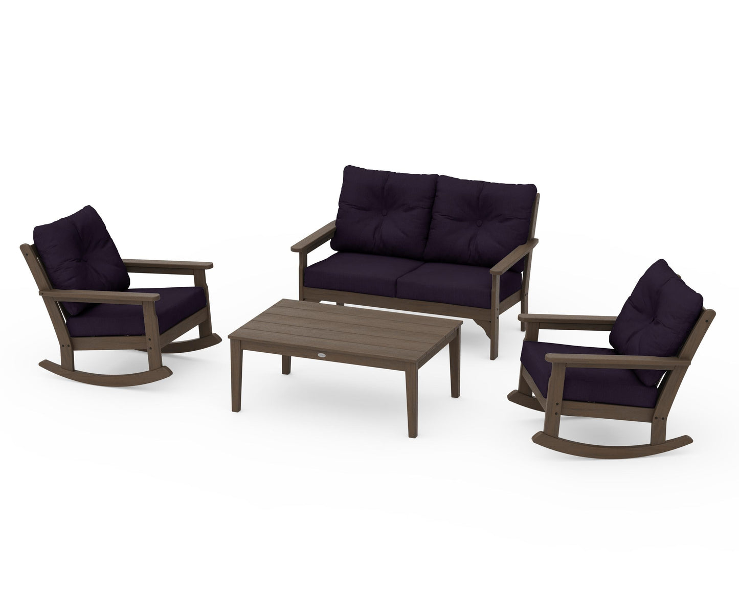 Vineyard 4-Piece Deep Seating Rocking Chair Set