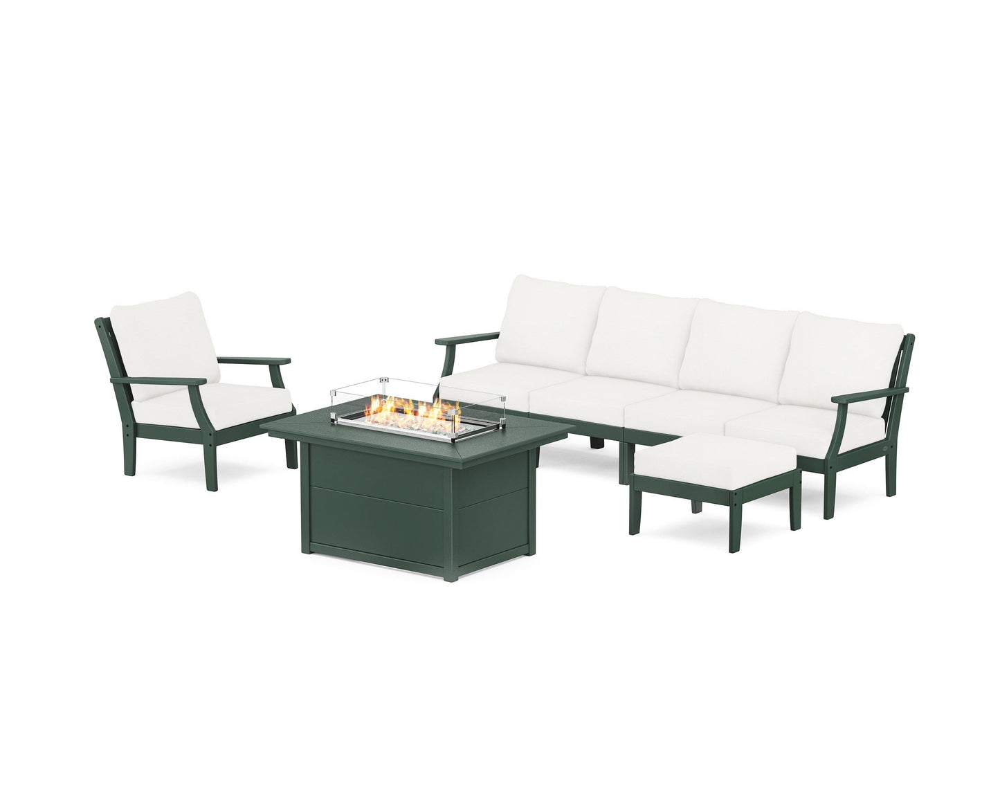 Braxton Sectional Lounge and Fire Pit Set